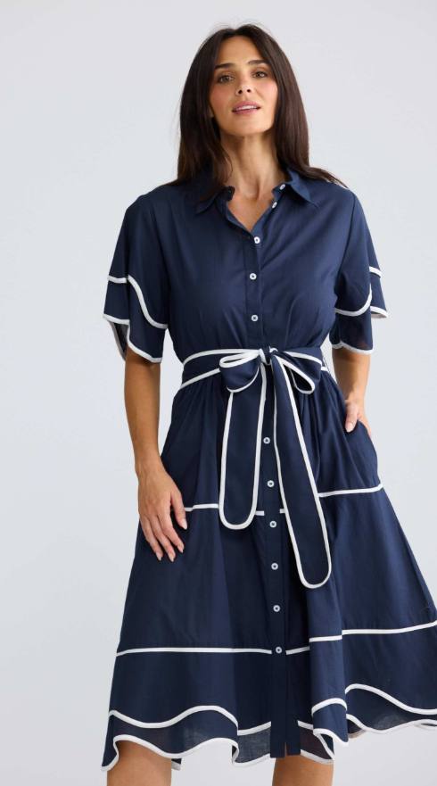 Madge Midi Navy dress