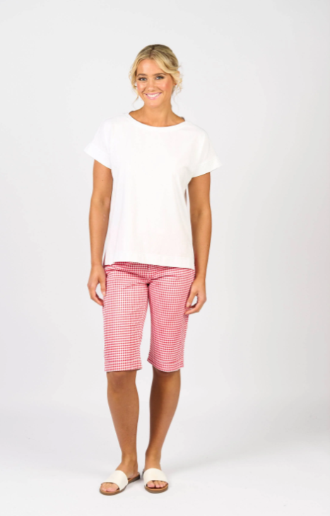 White cotton Thea TEE