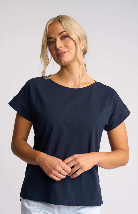 Navy Vassalli Cotton Tees