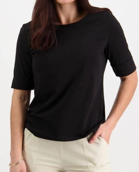 Boat neck Black tee
