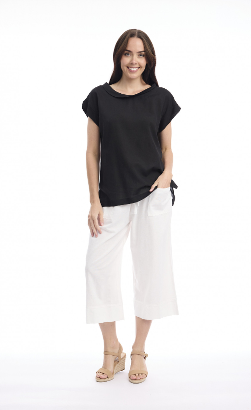 Orientique Linen White Pants