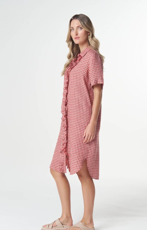 GC Poinsettia Check Dress