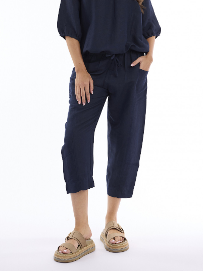 Linen Navy Pants