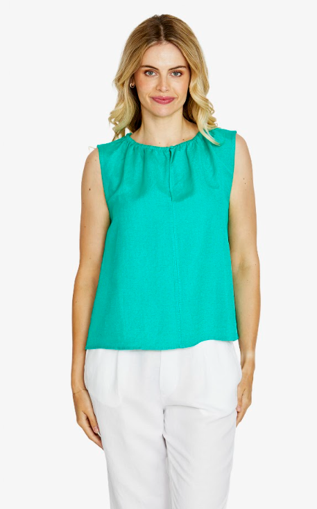 Olivia Keyhole green top