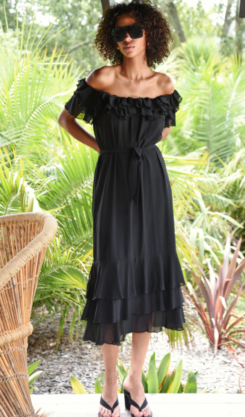 Float on By black dress