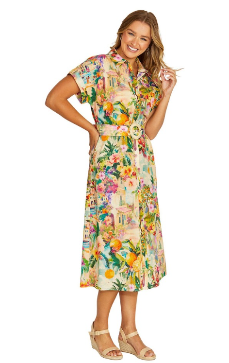 Amalfi Coast Belted dress