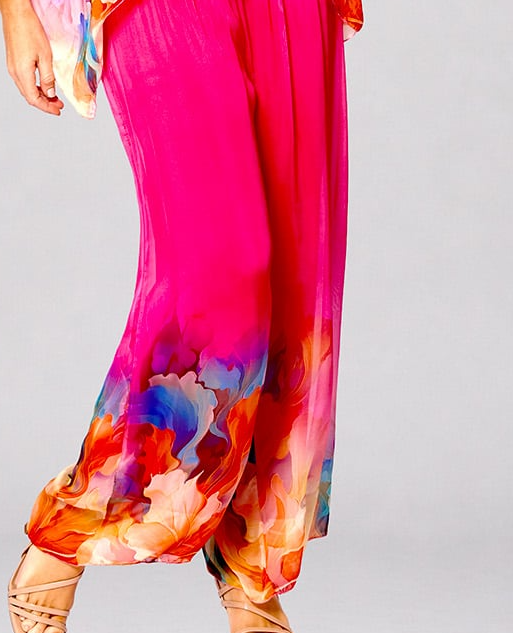 Hot pink silk Pants