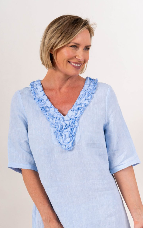 Blue Sky Linen Dress
