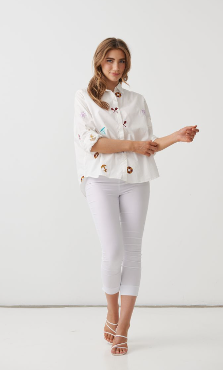 Nautical Collared Cotton shirt