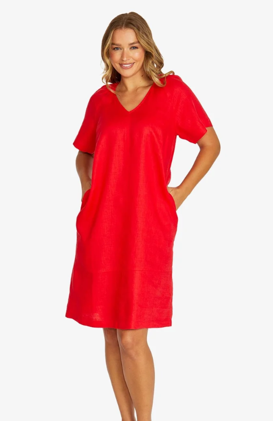 Chilli Red Flutter dress