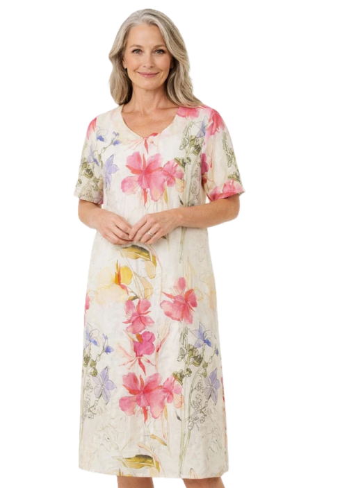 Enchanted Linen Floral dress