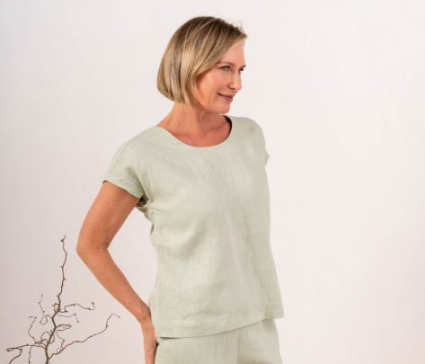 Sage Square neck blouse