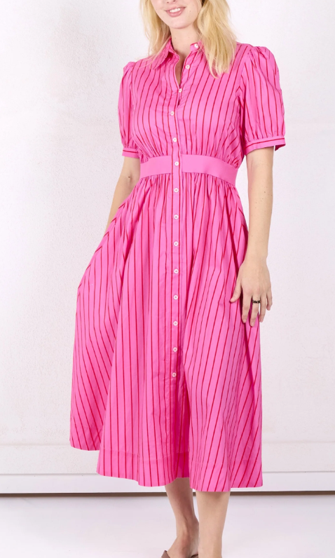 Ivy Pink/red stripe dress