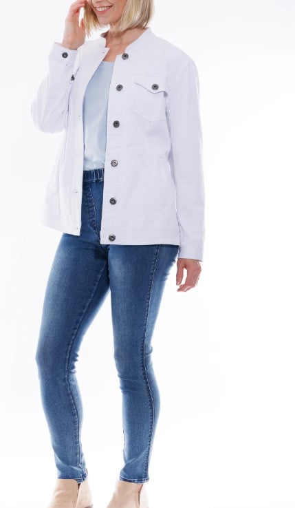 White denim jacket