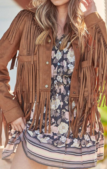 Nomad jacket Tan frilly