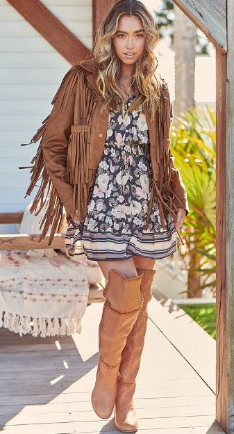 Nomad jacket Tan frilly