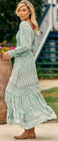 MINT paisley Aquarius maxi dress