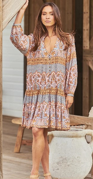 Caramel dress print Payson dress