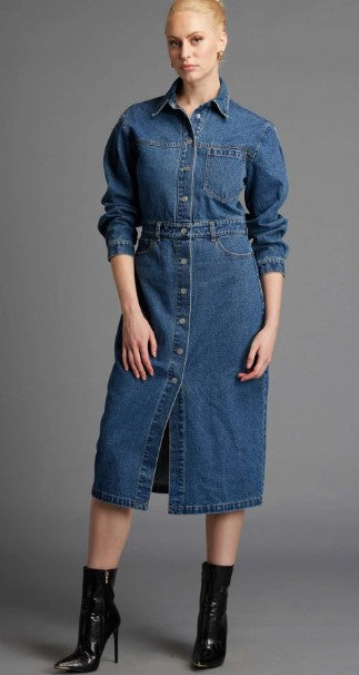 Denim L/s dress