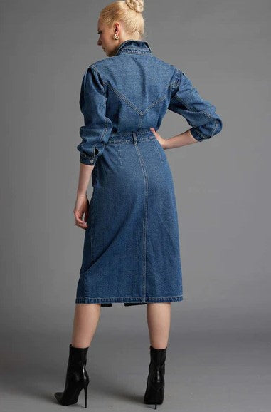 Denim L/s dress