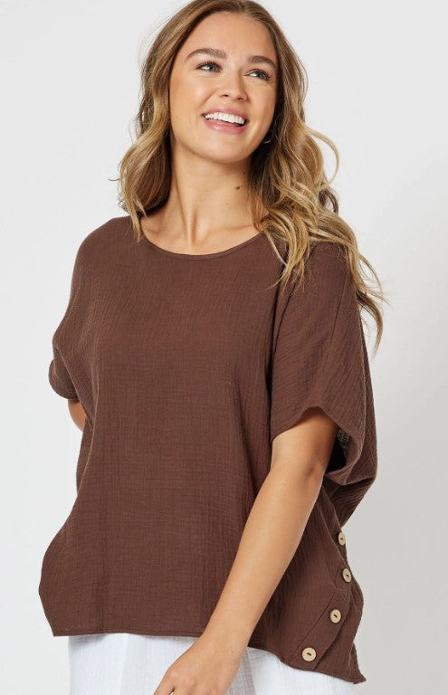 Bryon chocolate blouse