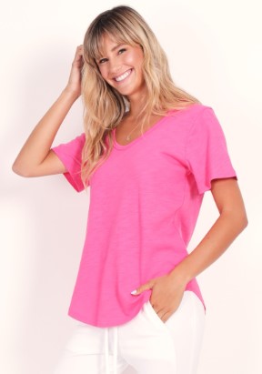 Esther tee Hot pink