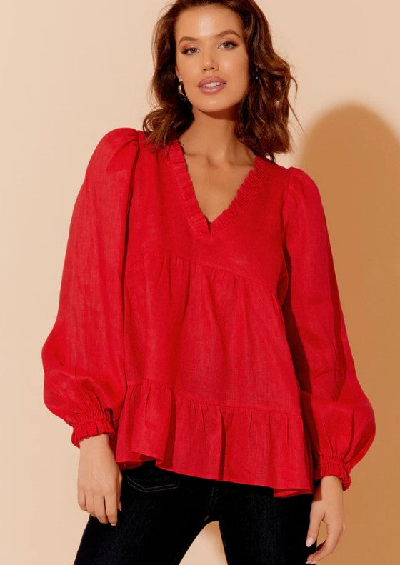 Vivienne red blouse