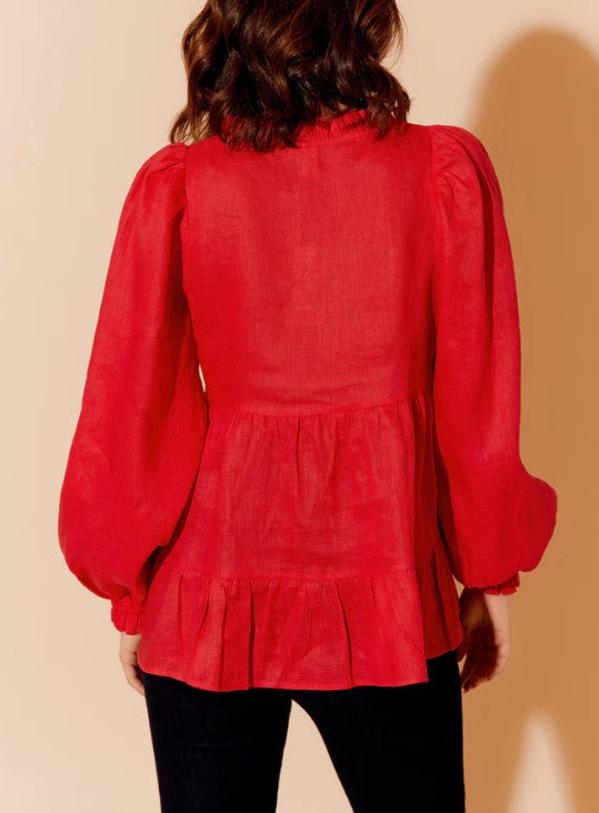 Vivienne red blouse