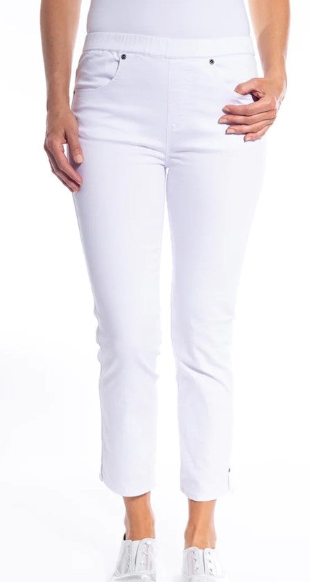 White stretch 3/4 pants