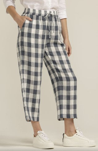 Linen gingham pant