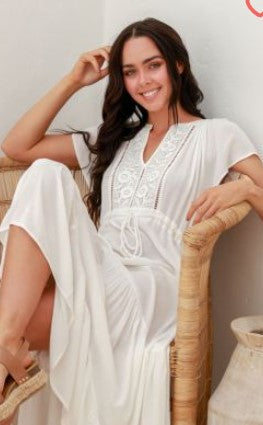 White boho dress