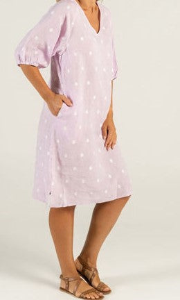 Poker dott dress pink