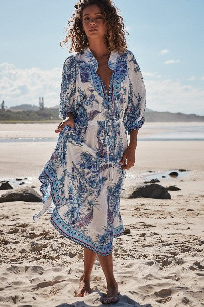 Sea Breeze Print Jasmine Midi