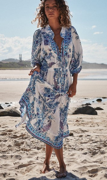 Sea Breeze Print Jasmine Midi