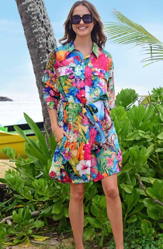 sUMMER vibes shirt dress