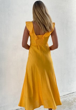 Gold mustard dress