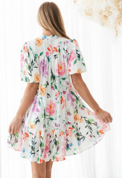 White floral dress