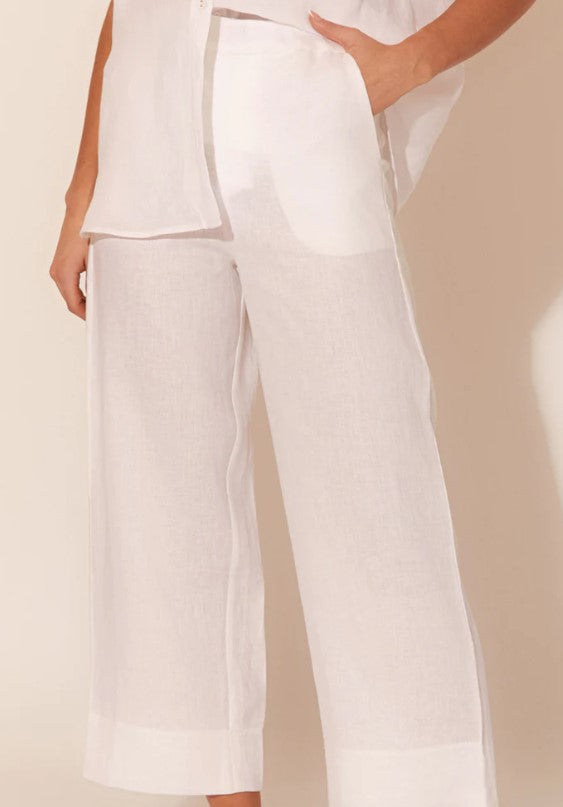 Delaney linen cropped pant