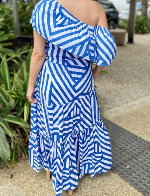 Blue/white stripe TOP