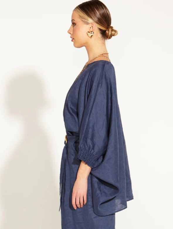 walk in the park oversized blouse navy