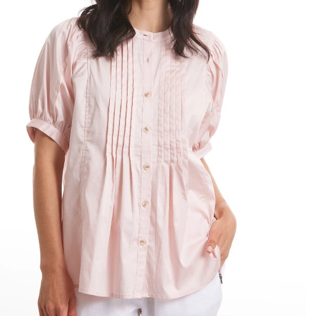 Pink musk pleated top