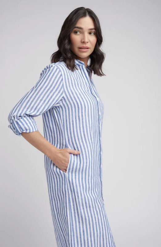 Opal linen shirt dress