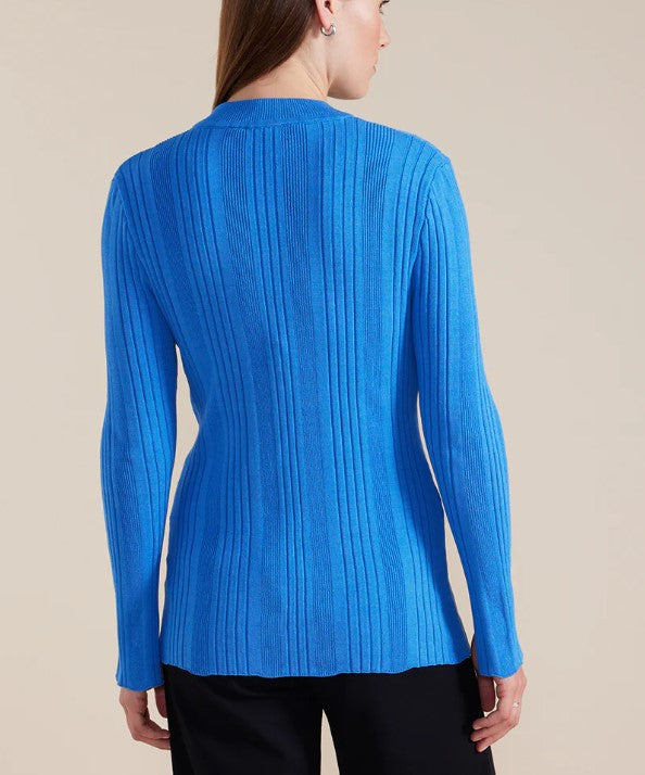 Blue ribbing top