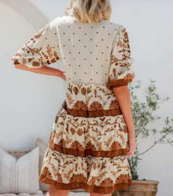 Boho latte dress