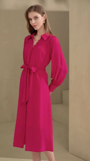 Peony Silk Hot pink dress