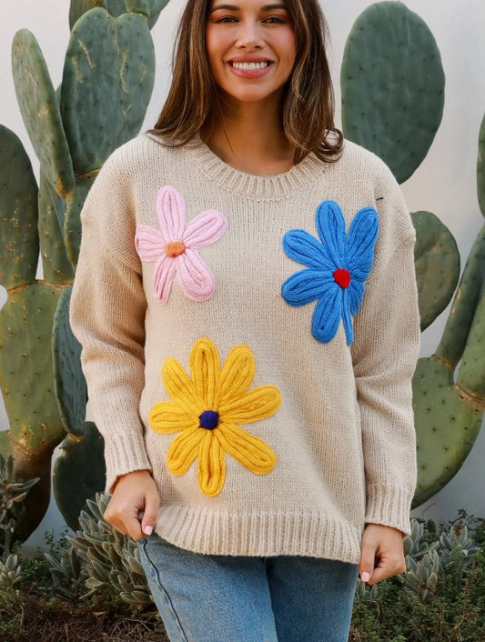 FLOWER natural jumper