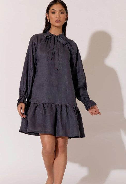 Ivy Linen dress charcoal