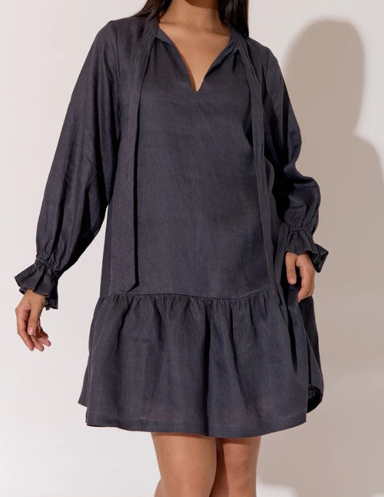 Ivy Linen dress charcoal