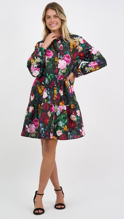 Nightbloom tiered Dress