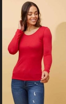 RED long sleeve shirt